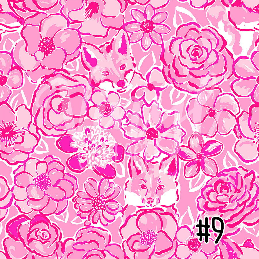 Floral Flowers Summer Pink Pastel Vinyl Sheets School Print Adhesive V –  Vinyl Boutique Shop