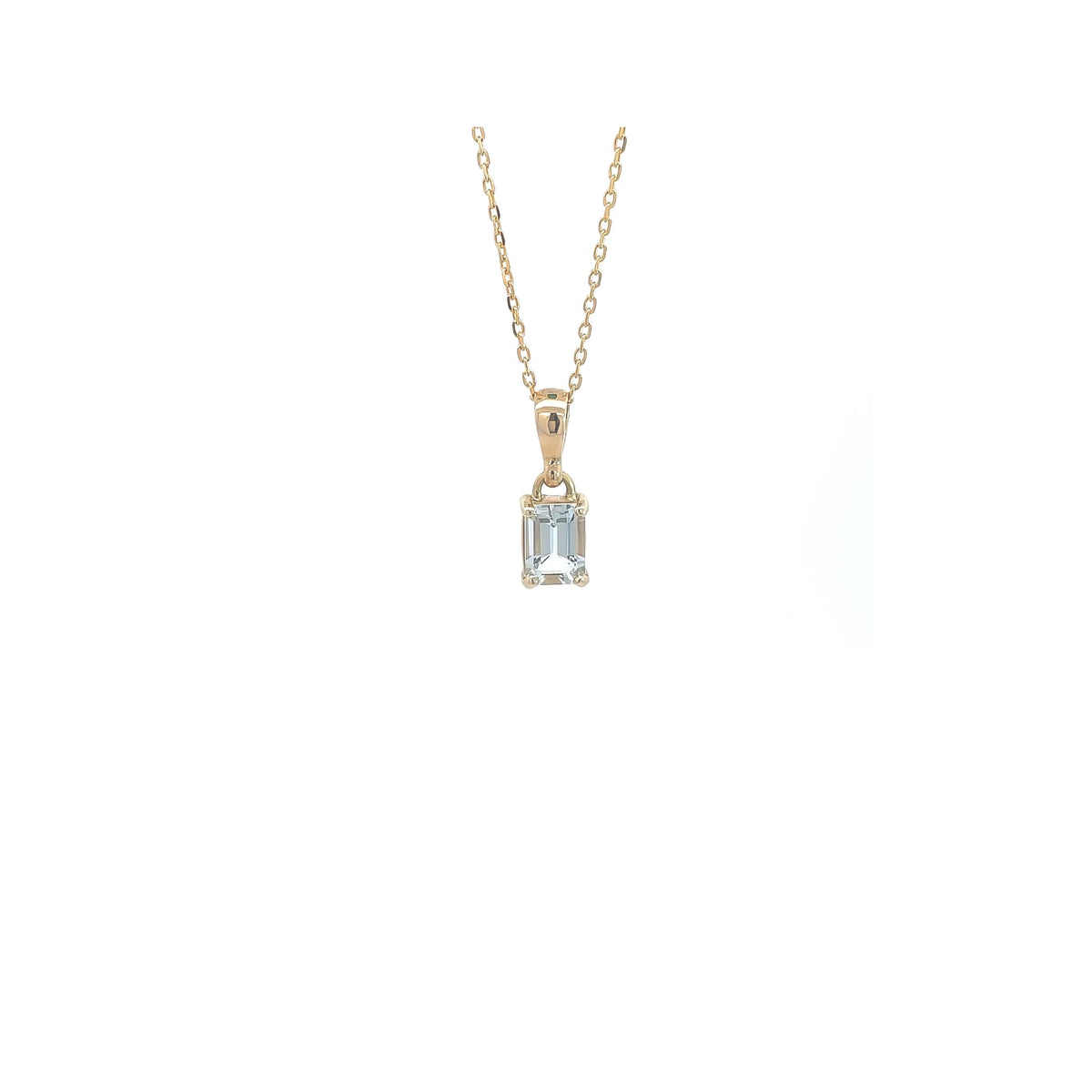 Aquamarine Pendant in Yellow Gold - Markbridge Jewellers