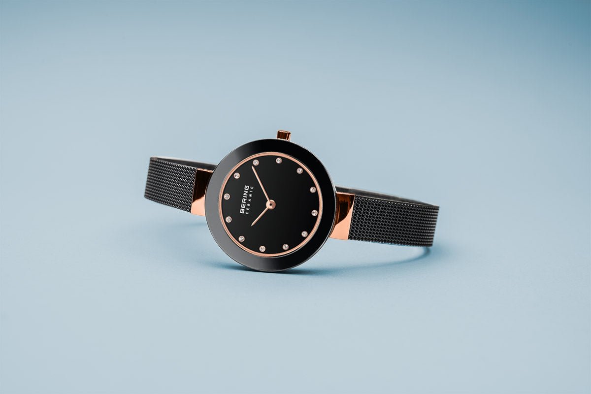 Ceramic Black & Rose Watch - Markbridge Jewellers