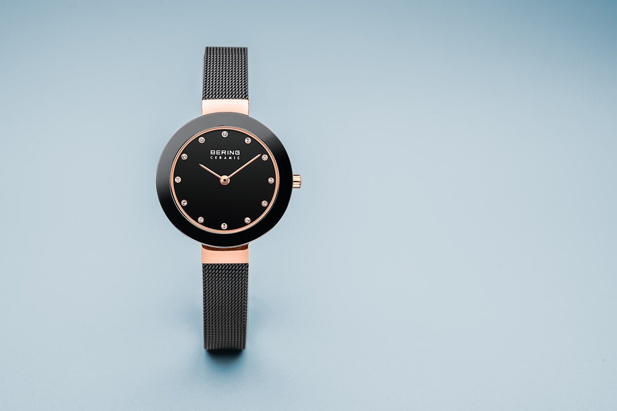 Ceramic Black & Rose Watch - Markbridge Jewellers