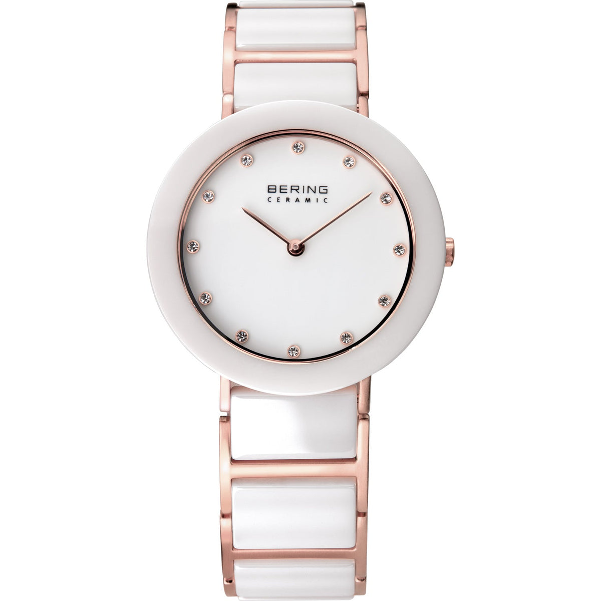 Bering Ceramic Rose & White Watch