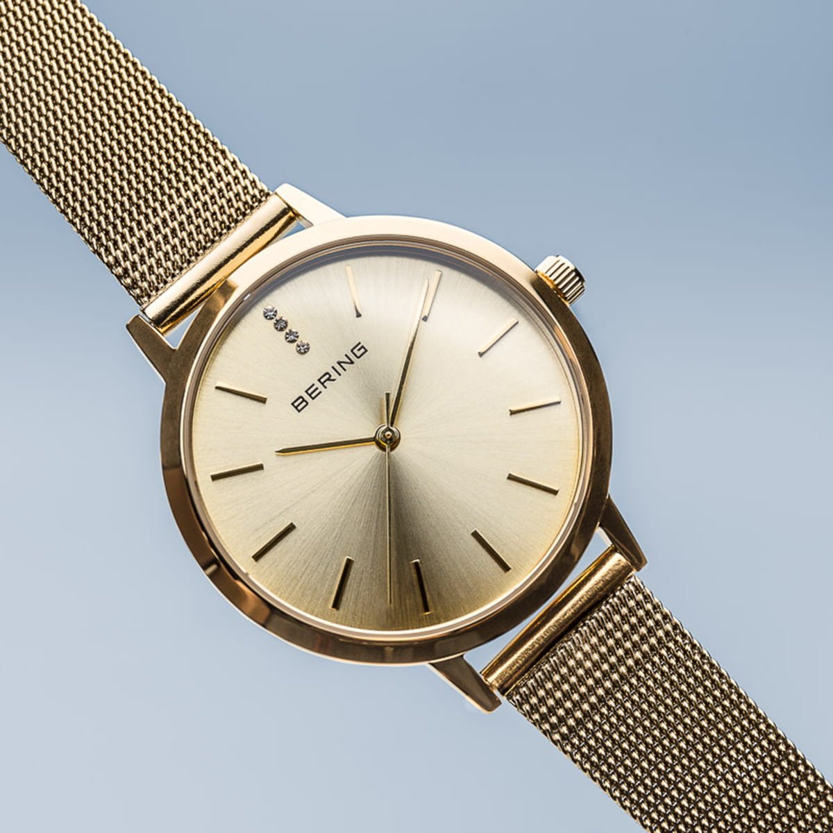 Bering Classic Gold Mesh Watch