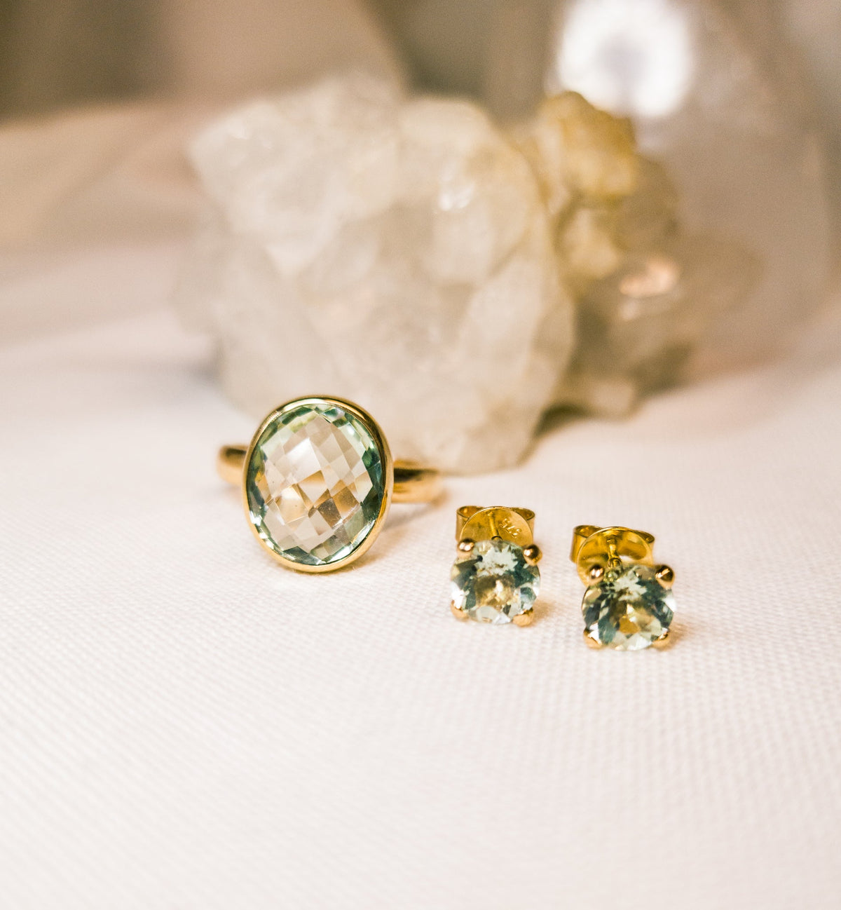 Green Amethyst Earrings - Markbridge Jewellers