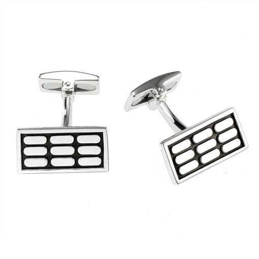 Horizontal Tile Patterned Cufflinks - Markbridge Jewellers