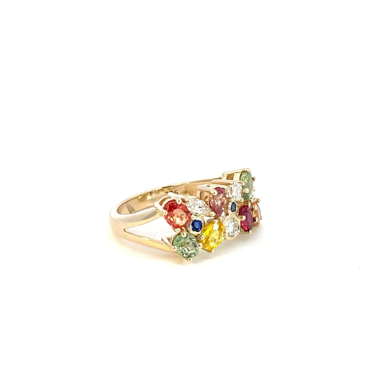 Multi Coloured Sapphire and Diamond Ring - Markbridge Jewellers