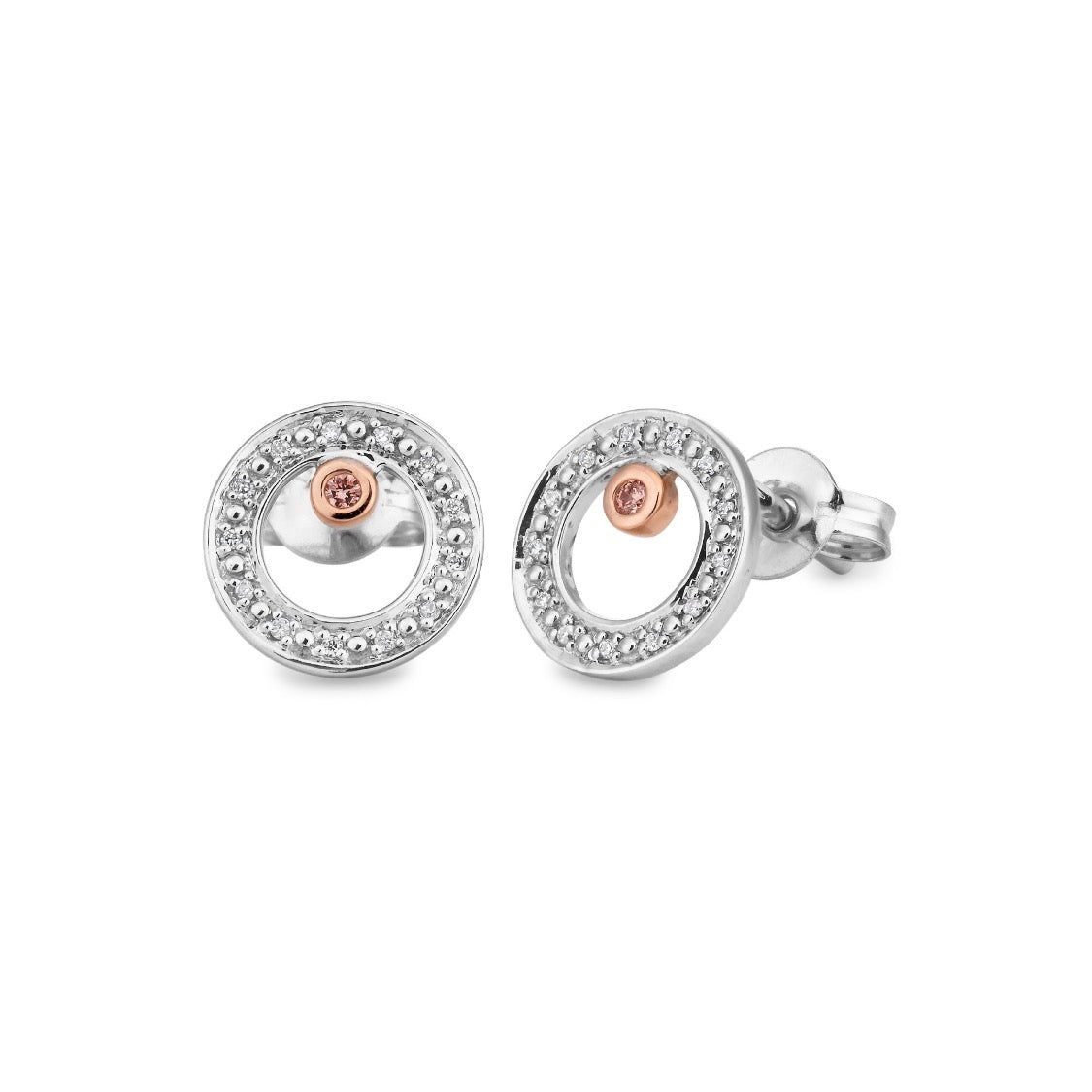 Pink & White Diamond Earrings - Markbridge Jewellers