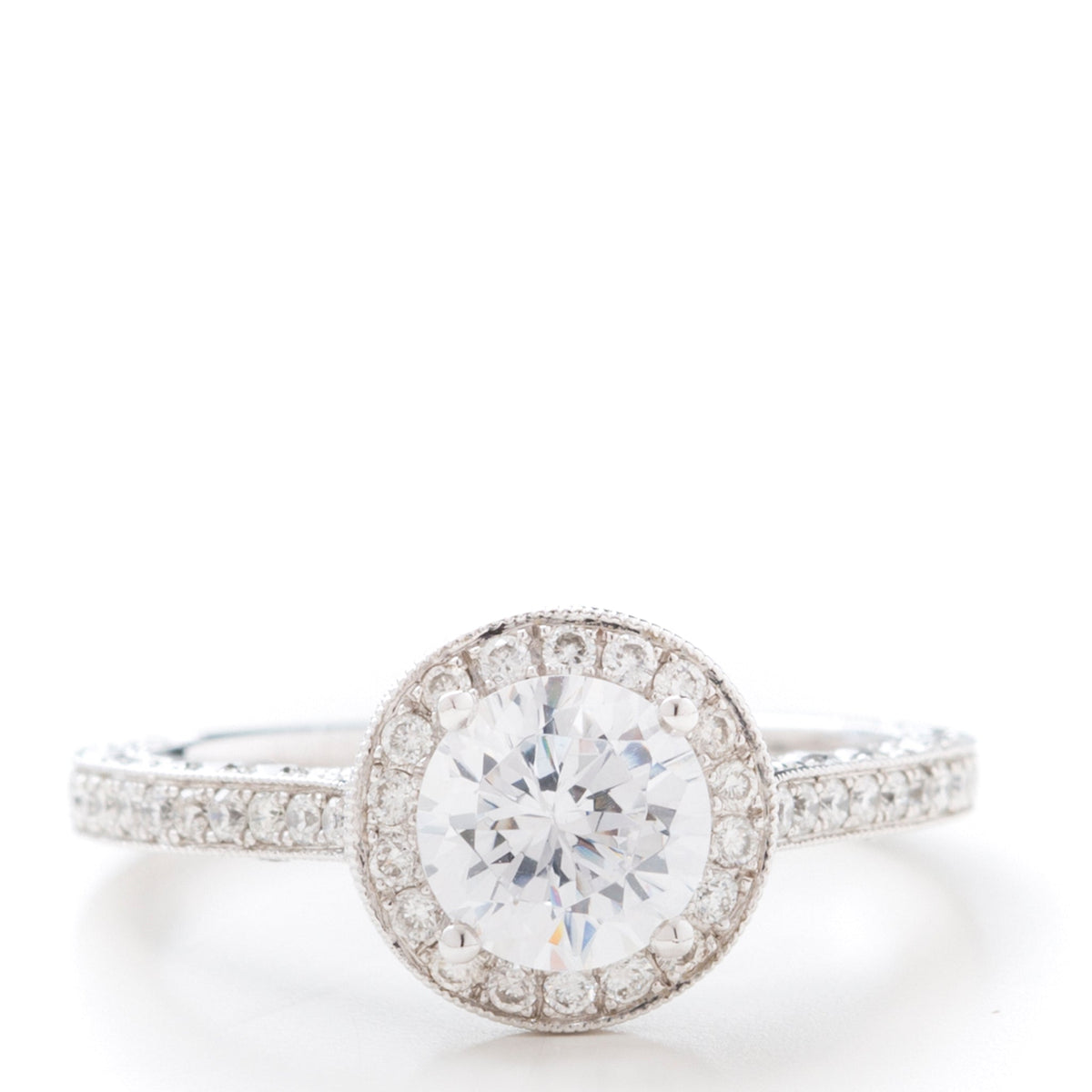 White Diamond Halo Ring - Markbridge Jewellers