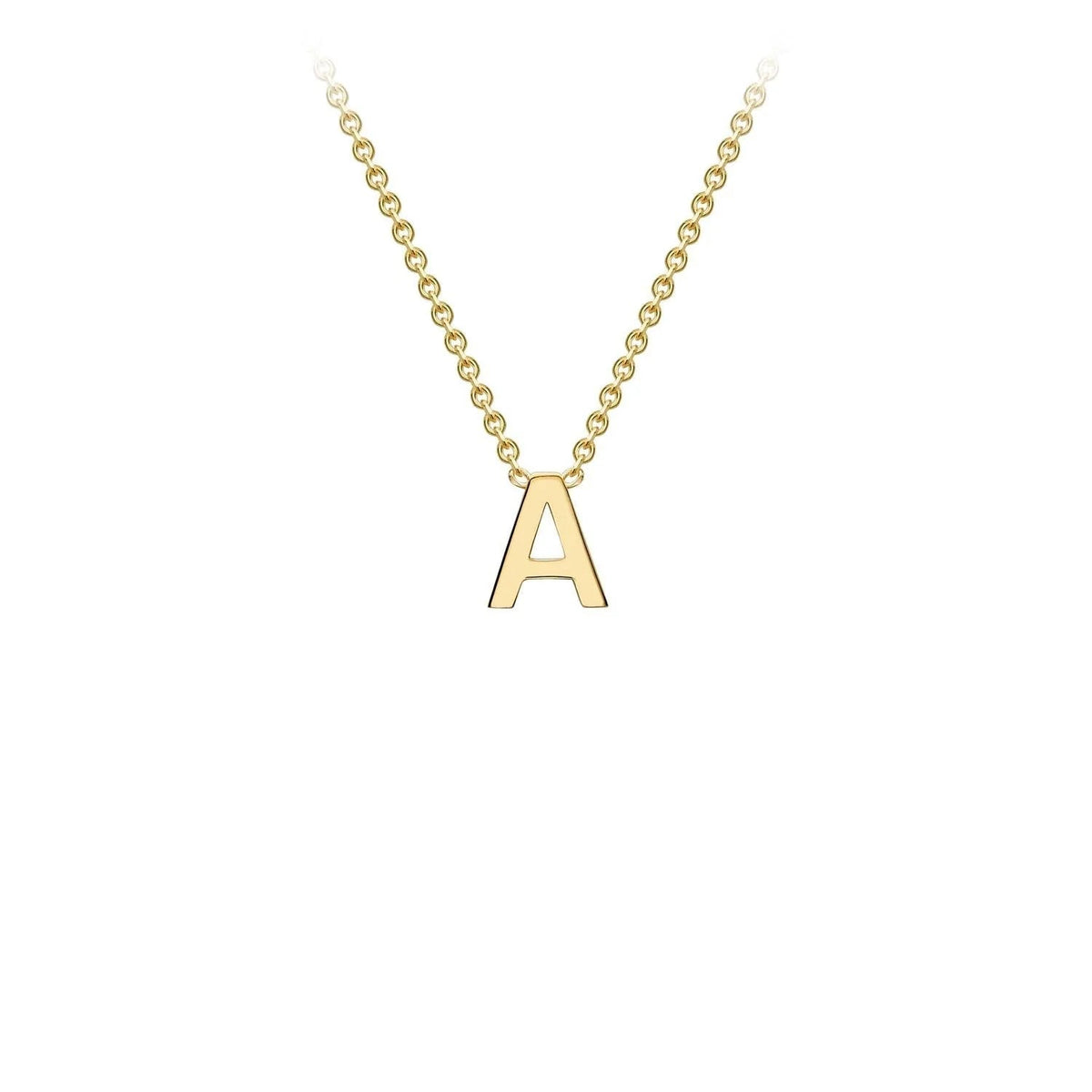 Yellow Gold Petite Letter Necklace - Markbridge Jewellers