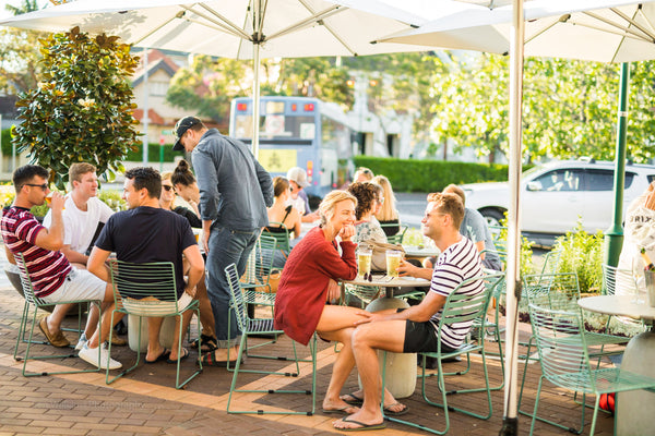 Outdoor seating outside The Buena