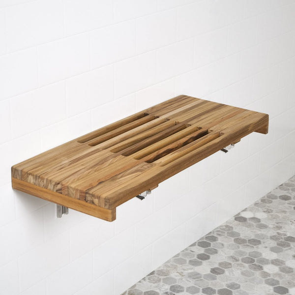 Teakworks4u 24" Wall Mount Fold Down Shower Bench With