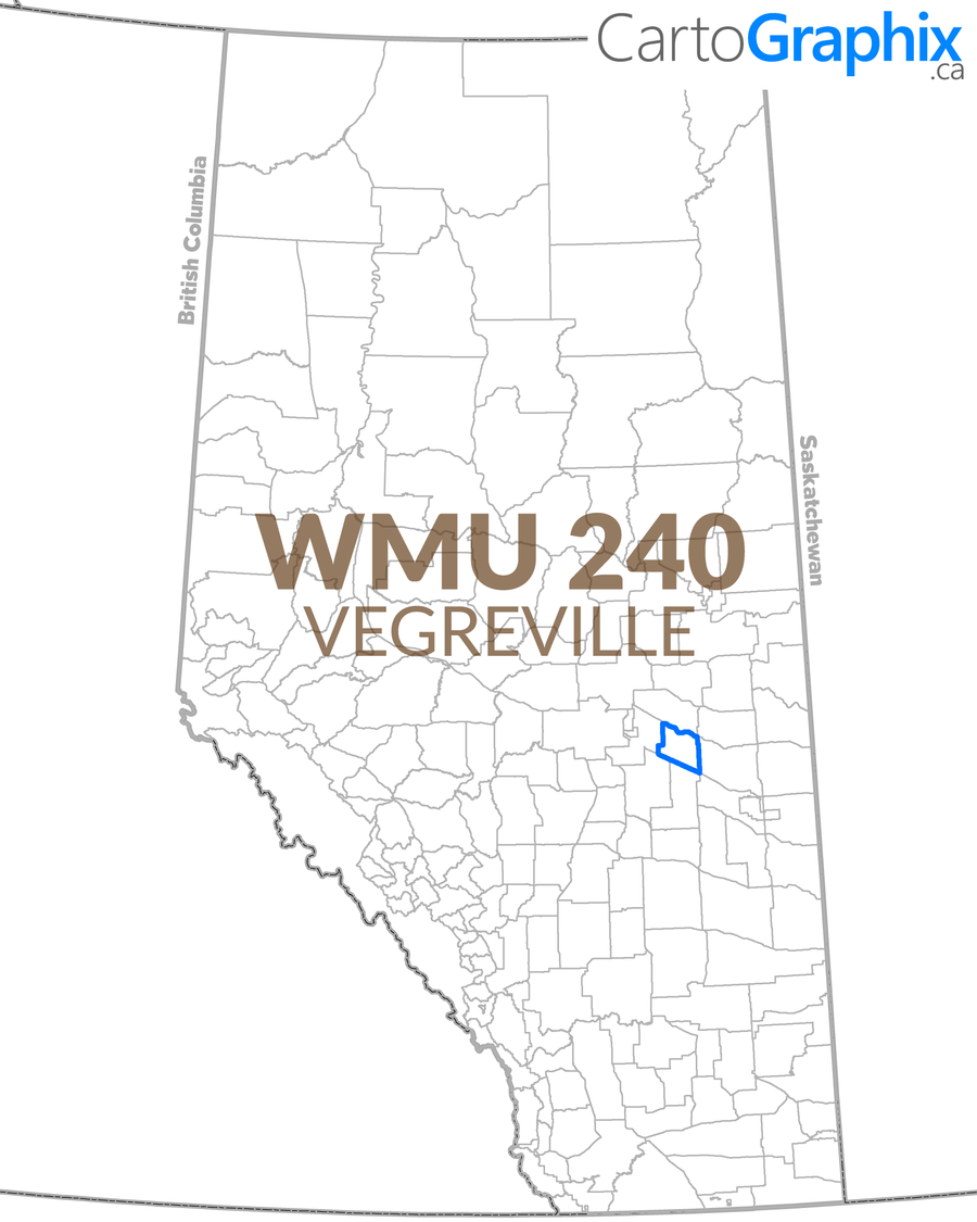 WMU 240 Vegreville 36"W x 24"H Map CartoGraphix