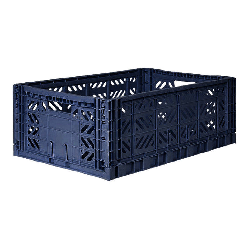 Ay-Kasa trendige Aufbewahrungsboxen Folding Crate Maxi Navy Dunkelblau...