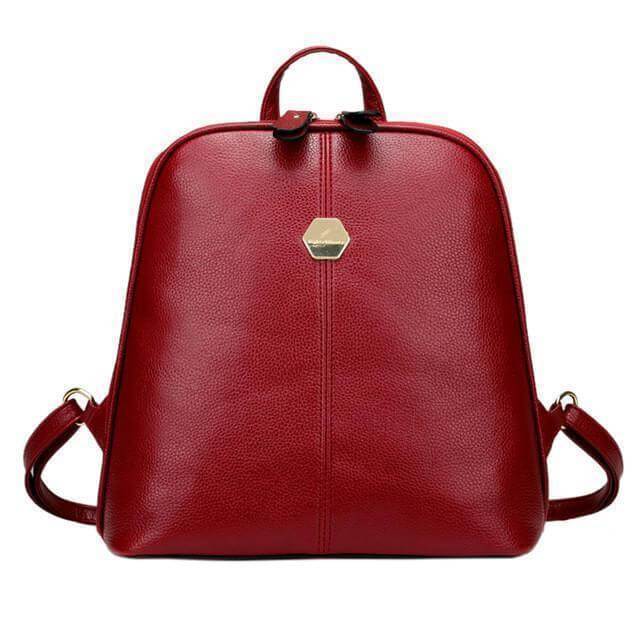 plain leather backpack