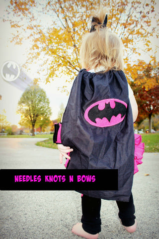 Baby Girls, Toddler Batman Halloween, Superhero Costume – Needles Knots n  Bows