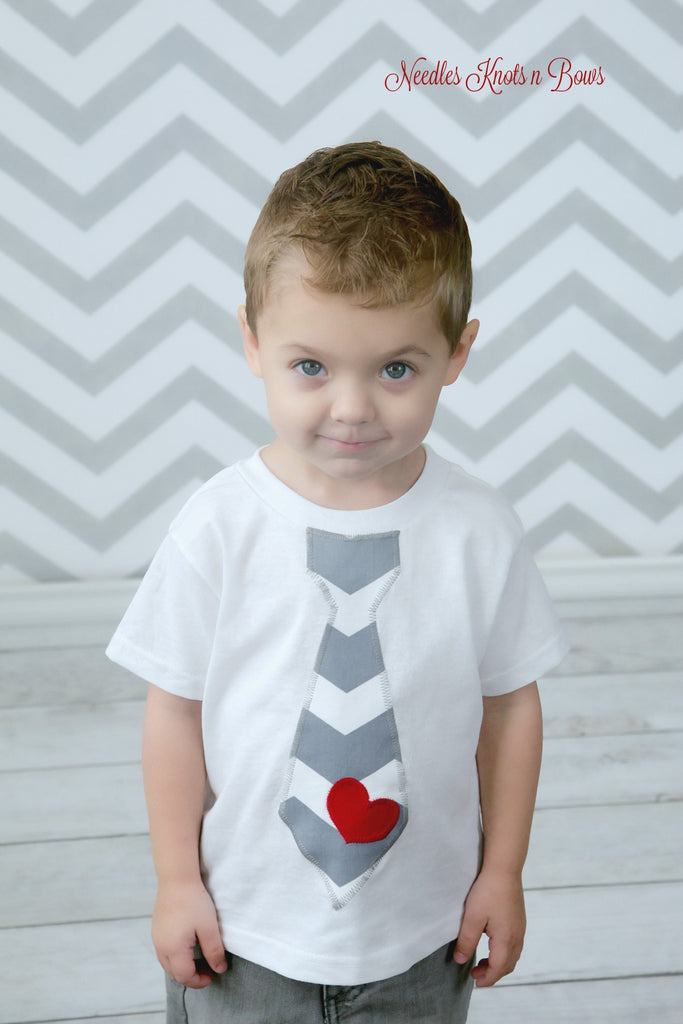 Boys Valentines Day Tshirt, Boys Valentines Day Tie T-Shirt, Baby Boys ...