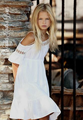 girls summer white dress