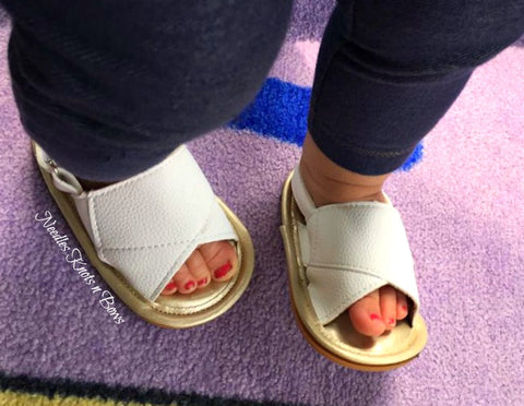 infant white sandals