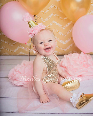 baby girl birthday romper