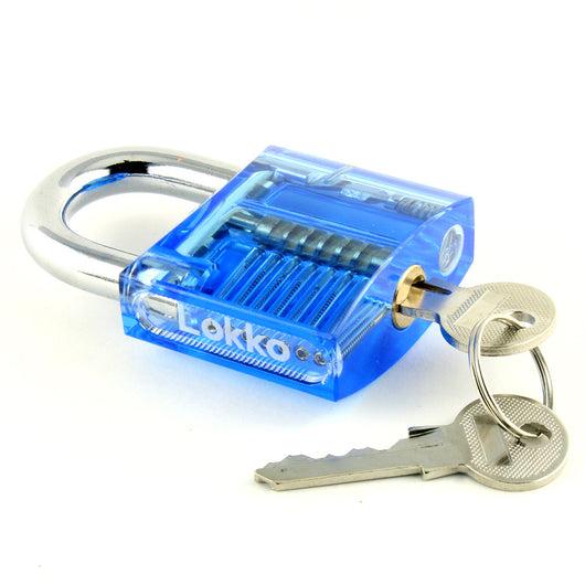 Clear Training Padlock with Visible Mechanism, Practice Plus