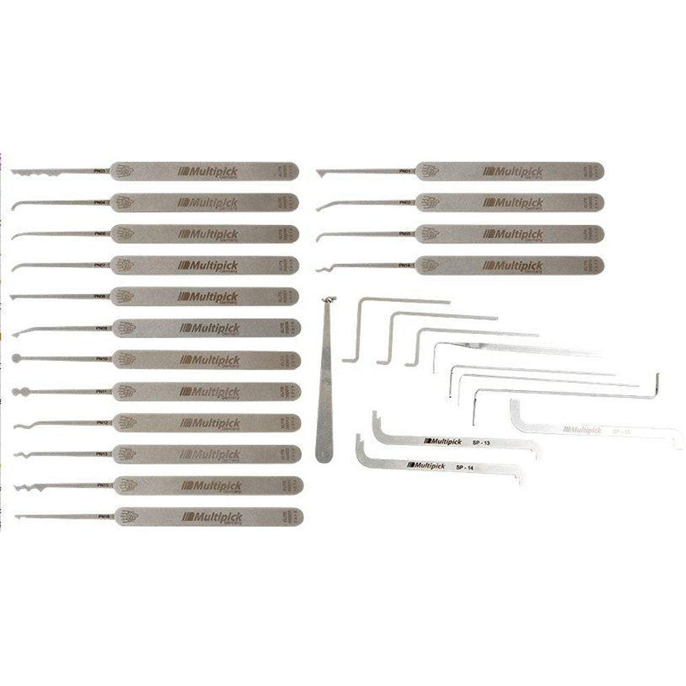 MULTIPICK ELITE 11 Set profesional de ganzúas - [11 Piezas | 0,6 mm] Made  in Germany - Ganzua Lockpicking - Kit cerrajero para abrir puertas 