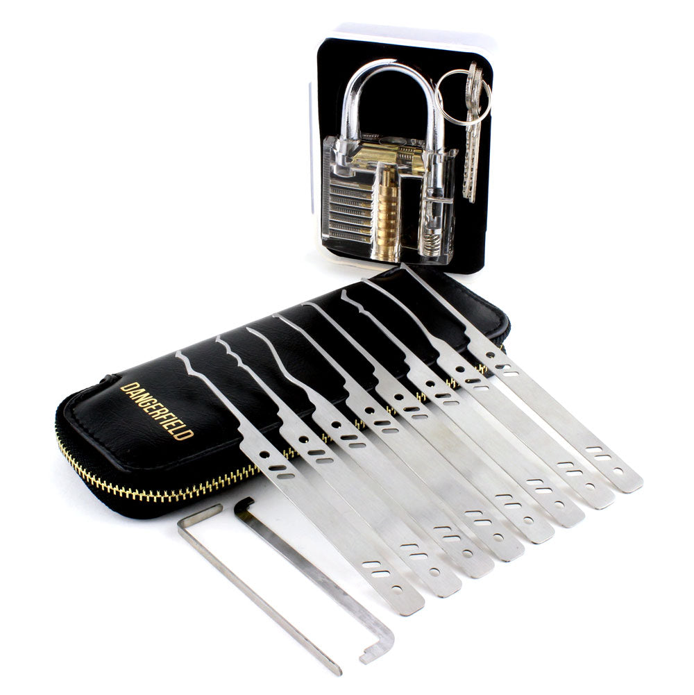 Dangerfield Combination Lock Lockpicks - Dual Gauge Mini-Knife set wit