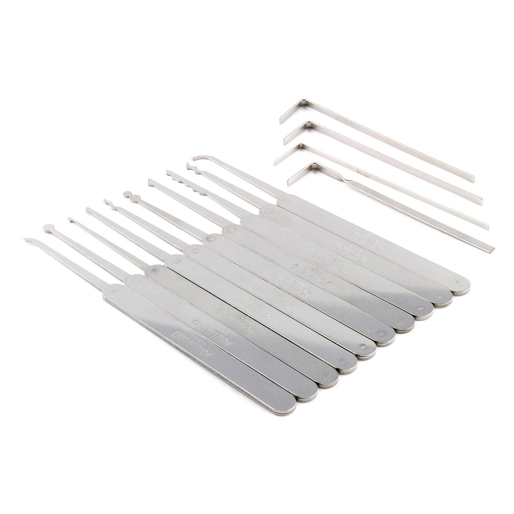 SouthOrd 14 Piece Lock Pick Set - Stainless Steel Handles