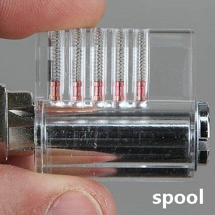 Medium Difficulty Clear Practice Lock (Spool Pins)