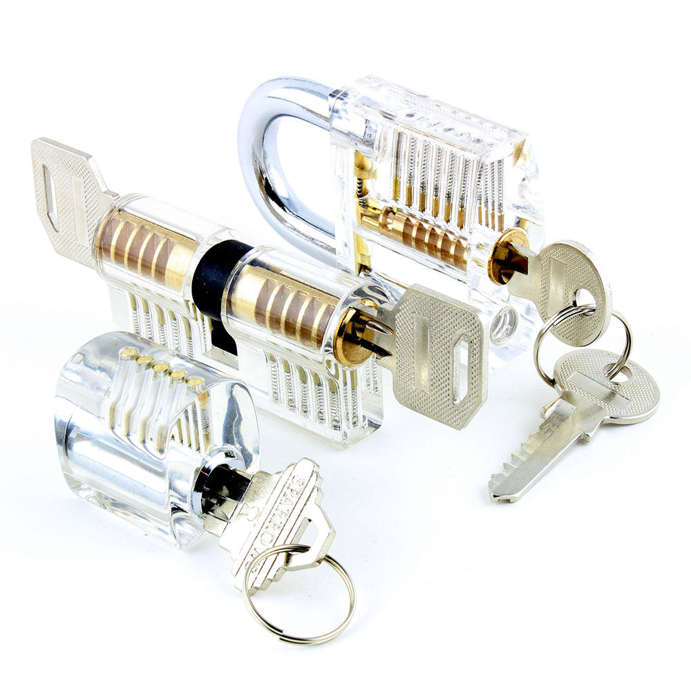 Uitgebreide Lockpick Set met 3 sloten - Lockpicking - Lock pick gereedschap  tools 