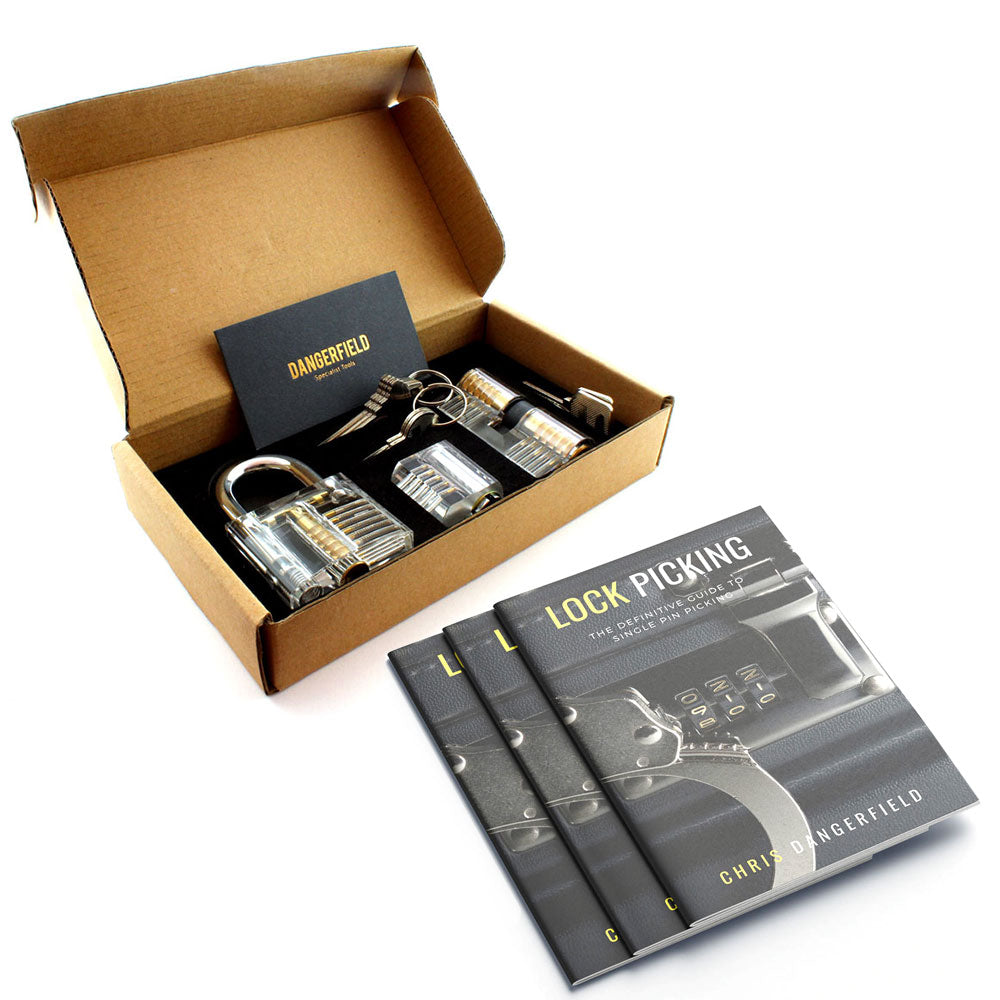 Dangerfield Essentials - Practice Locks Box & Definitive How-to Pick Booklet - LockPickWorld.com product image