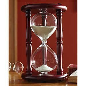 sand timer wooden