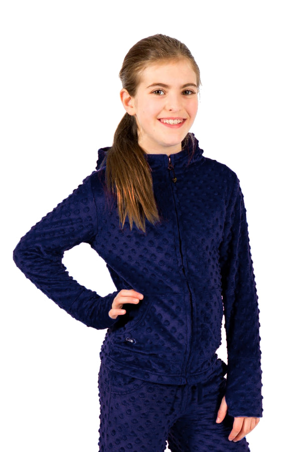 Limeapple | Tween Girls Minky Dot Bubble Hoodies - Because I Can