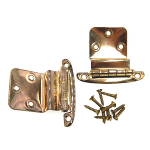 Pair of Stanley Art Deco Prime Coat 3/8 Inset Face Mount Hinges 1530-P