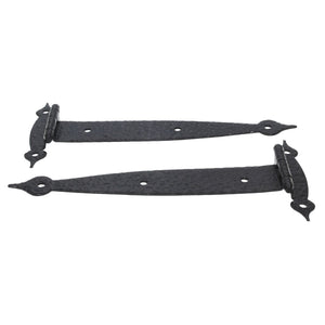 Black Hammered Hardware - 6-3/4 Black Strap Hinge