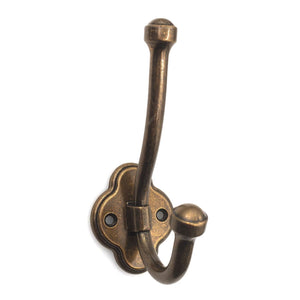 Rowan Single Brass Coat Hook - Polished Brass
