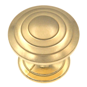 1-1/4 Oak Leaf Knob Burnished Brass - D. Lawless Hardware