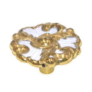 Amerock Provincial Bright Brass, White 1-1/4