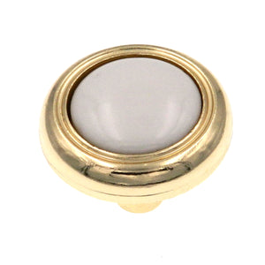 Amerock Provincial Bright Brass, White 1-1/4