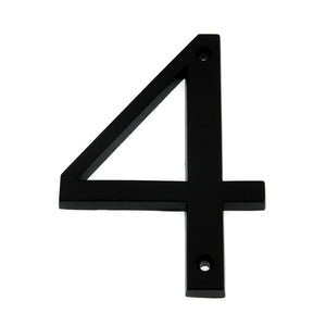Large Bold 5 Aged Bronze Metal Flush House Address Numbers, Bold Easy