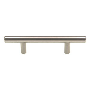 P744-W Burnished Brass 3cc Handle Pull, White Center Hickory