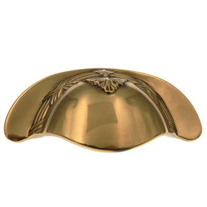 Cora Cup Solid Brass Drawer Pull - 3.25 Inch Centers