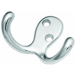 Hickory Hardware Utility Hooks White Double Prong Robe Wall Hook P27120-W