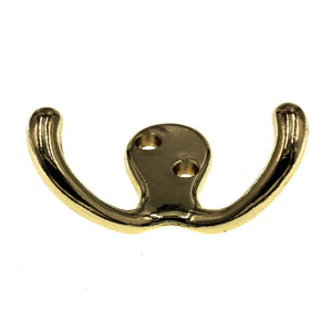 P27305-CH Chrome Solid Brass 2 3/4 Double Hook Belwith Utility Hooks