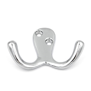 Double Robe Hook - Satin Chrome