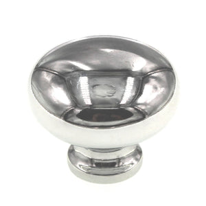 Cottage Round Knob Chrome - 1 1/8 in - Handles & More