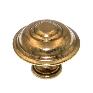 Belwith Manor House Brass 1 1/8 Cabinet Knob With Backplate N13984-99