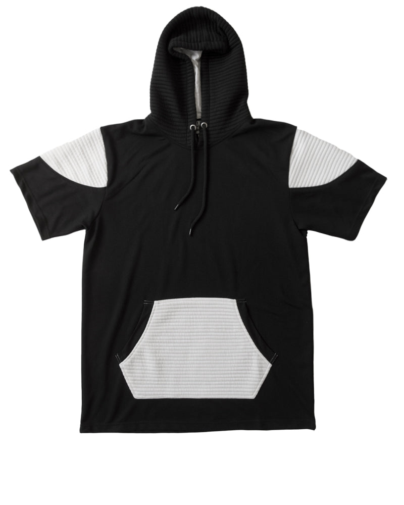 short sleeve jacket with hood