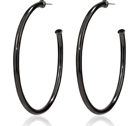 14K Gold plated hoop earrings 0.75”