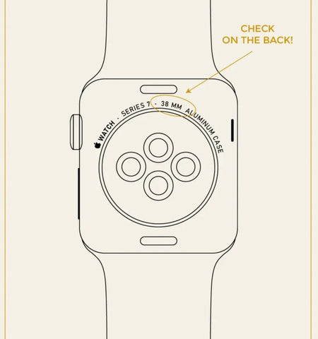 Check the size on the back of your Apple Watch to make sure you get the right Case size for your Apple Watch.