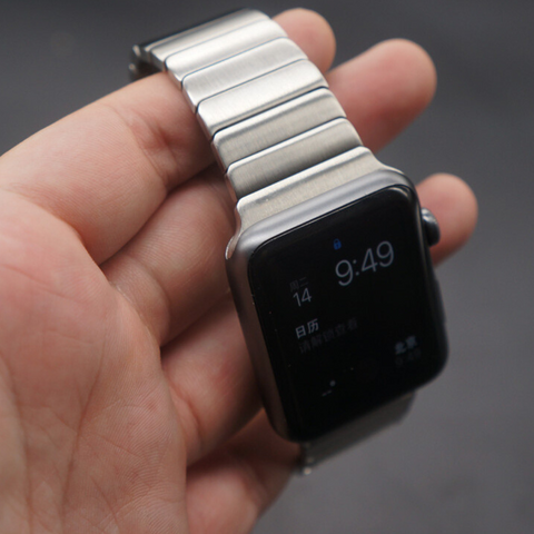 Silver Stainless Steel Apple Watch Band