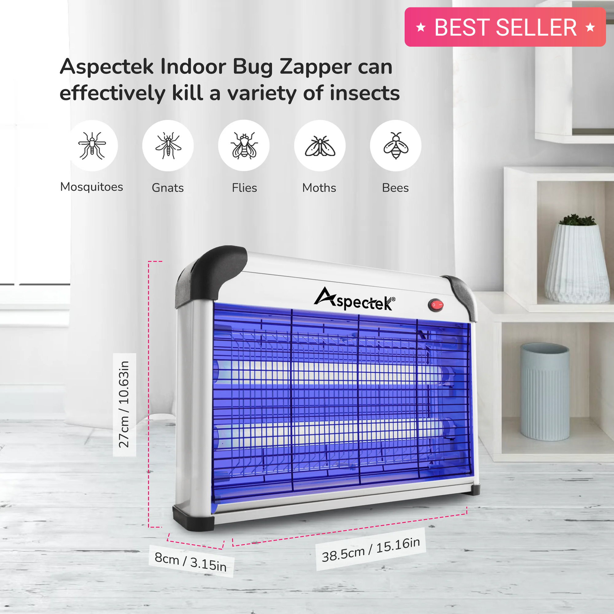 ASPECTEK Electronic Indoor Insect Killer Bug Zapper 40W – Aspectek